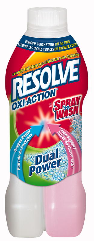 RESOLVE® Oxi-Action® Dual Power™ Pre-Treat Laundry Stain Remover - Clear Side (Canada) (Discontinued