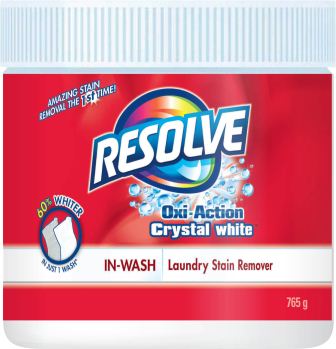 RESOLVE® Oxi-Action™ Crystal White® In-Wash Laundry Stain Remover - Powder (Canada) (Discontinued)