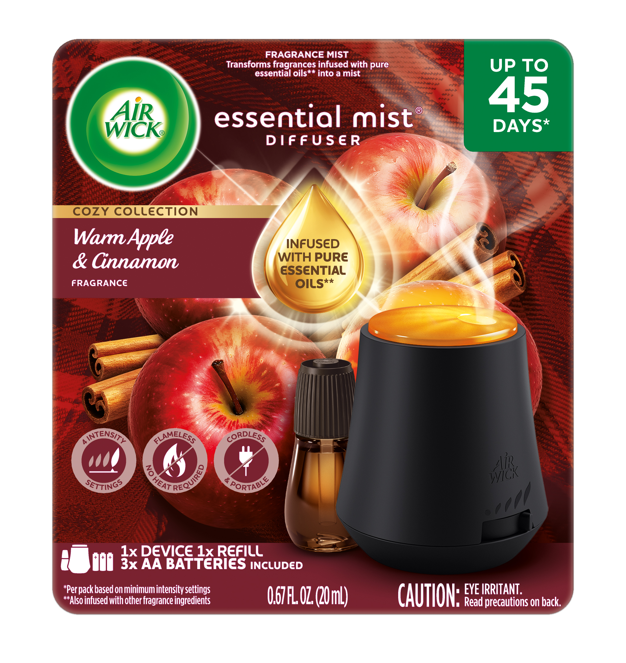 AIR WICK® Essential Mist - Warm Apple & Cinnamon - Kit (Vibrant)
